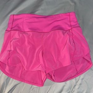 Size 6 4” Lululemon Sonic Pink Speed Up Shorts